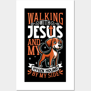 Jesus and dog - Hygen Hound Posters and Art